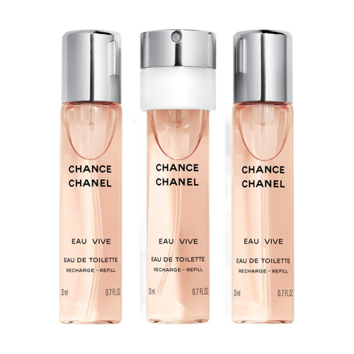 CHANEL CHANCE EAU VIVE 3 X 0.68 EAU DE TOILETTE REFILL SET FOR