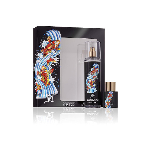 ED HARDY KOI WAVE 2 PCS SET: 8 OZ FINE FRAGRANCE MIST + 1 OZ EAU DE PARFUM SPRAY