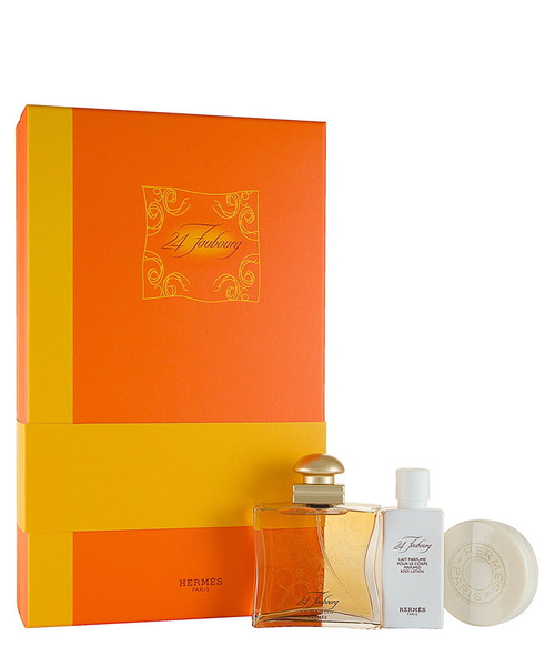 24 FAUBOURG 3 PCS SET: 1.7 EAU DE TOILETTE SPRAY + 1.35 OZ BODY LOTION + 1.7 SOAP