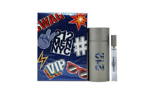 212 2 PCS SET FOR MEN: 3.4 EAU DE TOILETTE SPRAY + 0.34 EAU DE TOILETTE SPRAY (TRAVEL)