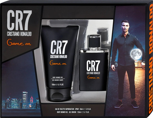 CRISTIANO RONALDO CR7 GAME ON 2 PCS SET FOR MEN: 1 OZ EAU DE TOILETTE SPRAY + 5 OZ SHOWER GEL