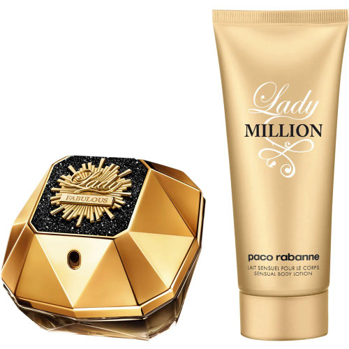 PACO RABANNE LADY MILLION FABULOUS 2 PCS SET 2.7 EAU DE PARFUM INTENSE SPRAY 3.4 BODY LOTION