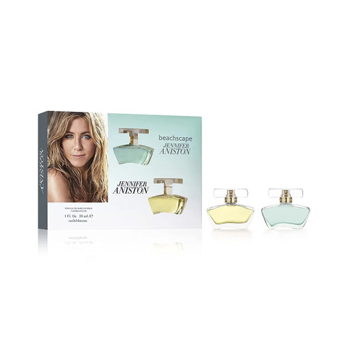 JENNIFER ANISTON 2 PCS SET FOR WOMEN BEACHSCAPE 1 OZ EAU DE PARUM SPRAY JENNIFER ANISTON 1 OZ EAU DE PARFUM SPRAY