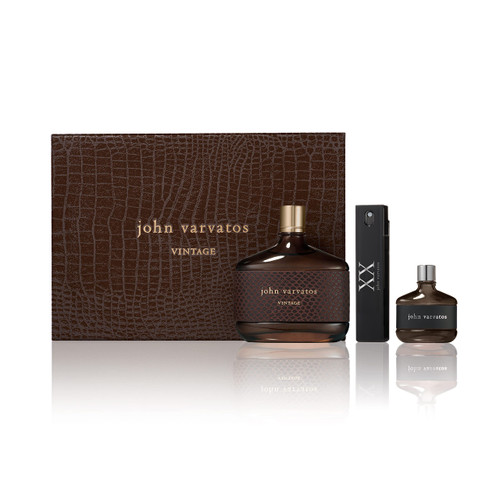 JOHN VARVATOS VINTAGE 3 PCS SET FOR MEN: 4.2 EAU DE TOILETTE SPRAY + 0.57 EAU DE TOILETTE SPRAY + 0.5 EAU DE TOILETTE