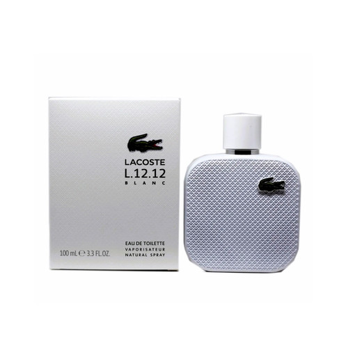 LACOSTE L.12.12 BLANC 3.3 EAU DE TOILETTE SPRAY FOR MEN LACOSTE L.12.12 BLANC 3.3 EAU DE TOILETTE SPRAY FOR MEN