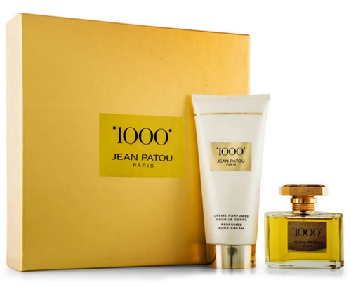 JEAN PATOU 1000 2 PCS SET FOR WOMEN: 2.5 EAU DE PARFUM SPRAY + 6.7 BODY CREAM. JEAN PATOU 1000 2 PCS SET FOR WOMEN: 2.5 EAU DE PARFUM SPRAY + 6.7 BODY CREAM.