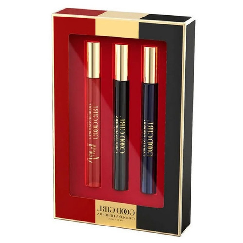 CAROLINA HERRERA GOOD GIRL 3 X 0.34 EAU DE PARFUM ROLL ON SET: GOOD GIRL + GOOD GIRL SUPREME + VERY GOOD GIRL