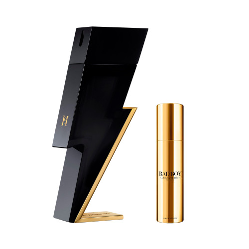 CAROLINA HERRERA BAD BOY 2 PCS SET: 3.4 EAU DE TOILETTE SPRAY + 0.34 EAU DE TOILETTE SPRAY