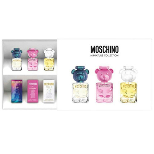 MOSCHINO 3 PCS MINI SET: TOY 2 PEARL 0.17 EAU DE PARFUM + TOY 2 BUBBLE GUM 0.17 EAU DE TOILETTE + TOY 2 0.17 EAU DE PARFUM