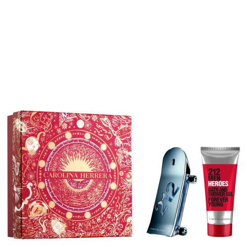 CAROLINA HERRERA 212 HEROES 2 PCS SET FOR MEN: 3 OZ EAU DE TOILETTE SPRAY + 3.4 SHOWER GEL CAROLINA HERRERA 212 HEROES 2 PCS SET FOR MEN: 3 OZ EAU DE TOILETTE SPRAY + 3.4 SHOWER GEL