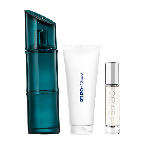 KENZO HOMME 3 PCS SET: 3.7 EAU DE TOILETTE SPRAY + 0.33 EAU DE TOILETTE SPRAY + 2.5 SHOWER GEL