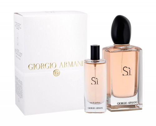 ARMANI SI 2 PCS SET FOR WOMEN: 1.7 EAU DE PARFUM SPRAY + 0.5 EAU DE PARFUM SPRAY ARMANI SI 2 PCS SET FOR WOMEN: 1.7 EAU DE PARFUM SPRAY + 0.5 EAU DE PARFUM SPRAY