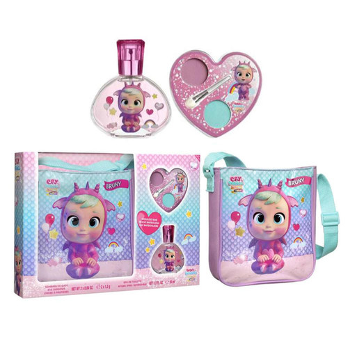 CRY BABIES 3 PCS SET: 1.7 EAU DE TOILETTE SPRAY + EYE SHADOW PALETTE + BAG