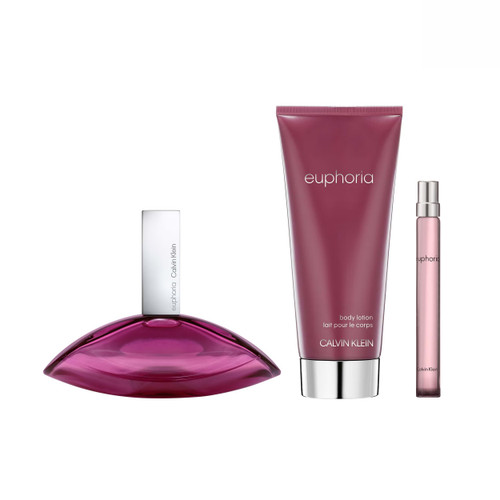 EUPHORIA 3 PCS SET FOR WOMEN: 3.3 EAU DE PARFUM SPRAY + 0.33 EAU DE PARFUM SPRAY + 6.7 BODY LOTION.