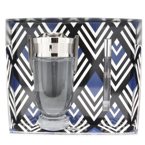 PACO RABANNE INVICTUS 2 PCS SET FOR MEN: 6.7 EAU DE TOILETTE SPRAY + 0.34 EAU DE TOILETTE SPRAY