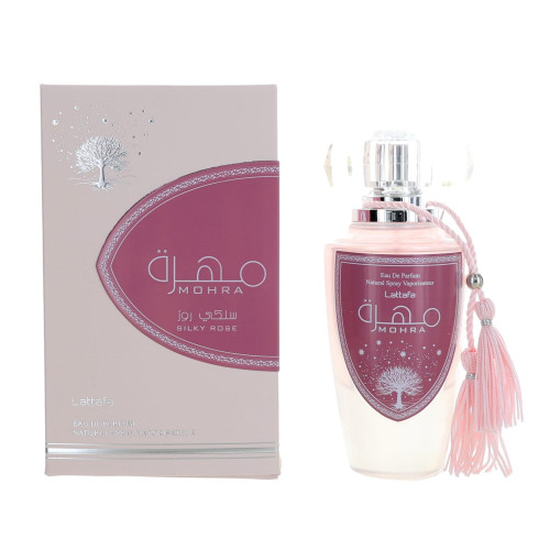 LATTAFA MOHRA SILKY ROSE 3.4 EAU DE PARFUM SPRAY FOR WOMEN LATTAFA MOHRA SILKY ROSE 3.4 EAU DE PARFUM SPRAY FOR WOMEN