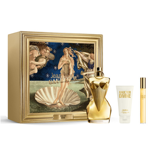 JEAN PAUL GAULTIER DIVINE 3 PCS SET FOR WOMEN: 3.4 EAU DE PARFUM SPRAY + 2.5 BODY LOTION + 0.33 EAU DE PARFUM SPRAY.