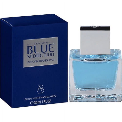 ANTONIO BANDERAS BLUE SEDUCTION 1 OZ EAU DE TOILETTE SPRAY FOR MEN.
