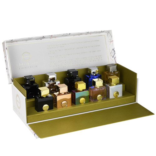 ARMAF CLUB DE NUIT 10 X 5 ML PARFUM SPRAY SET: INTENSE MAN + SILLAGE + URBAN MAN ELIXIR + ICONIC + MAN + INTENSE WOMAN + MILESTONE + UNTOLD + WOMAN + IMPERIALE