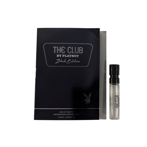 PLAYBOY THE CLUB BLACK EDITION 0.05 EAU DE TOILETTE SPRAY VIAL FOR MEN PLAYBOY THE CLUB BLACK EDITION 0.05 EAU DE TOILETTE SPRAY VIAL FOR MEN