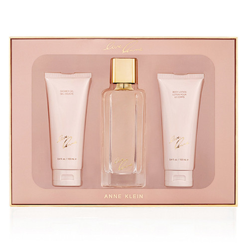 ANNE KLEIN LOVE 3 PCS SET FOR WOMEN: 3.4 EAU DE PARFUM SPRAY + 3.4 SHOWER GEL + 3.4 BODY LOTION