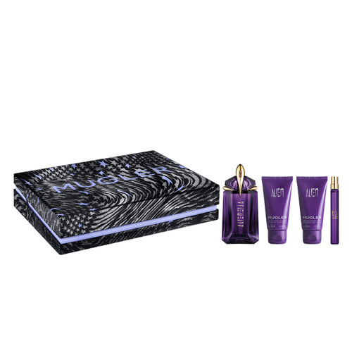 ALIEN 4 PCS SET FOR WOMEN: 2 OZ EAU DE PARFUM SPRAY + 1.6 BODY LOTION + 1.6 SHOWER GEL + 0.33 EAU DE PARFUM SPRAY