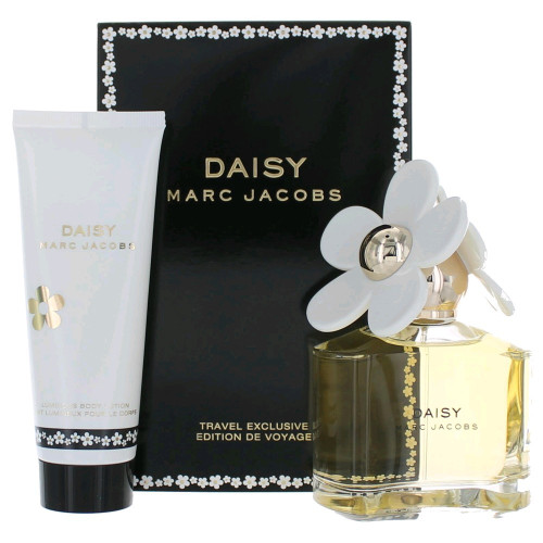 MARC JACOBS DAISY 2 PCS SET: 3.4 EAU DE TOILETTE SPRAY + 2.5 BODY LOTION (TRAVEL)