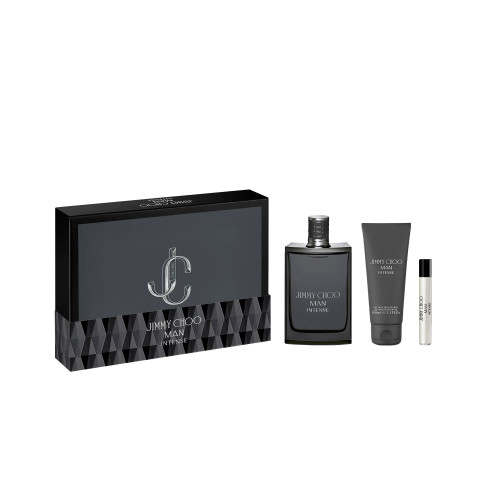 JIMMY CHOO MAN INTENSE 3 PCS SET: 3.3 EAU DE TOILETTE SPRAY + 0.25 EAU DE TOILETTE SPRAY + 3.3 SHOWER GEL