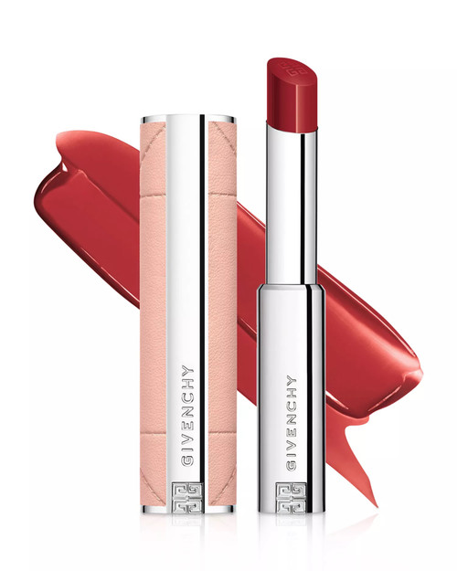 GIVENCHY ROSE PERFECTO SHINE 0.11 SERUM LIPSTICK #335 DEEP RED