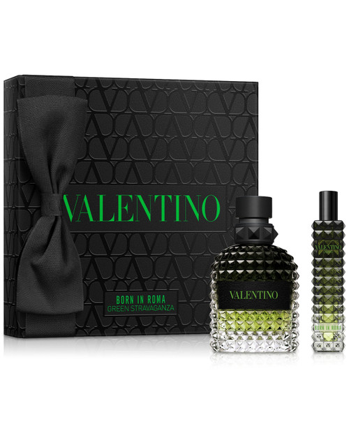 VALENTINO UOMO BORN IN ROMA GREEN STRAVAGANZA 2 PCS SET FOR MEN: 1.7 EAU DE TOILETTE SPRAY + 0.5 EAU DE TOILETTE SPRAY