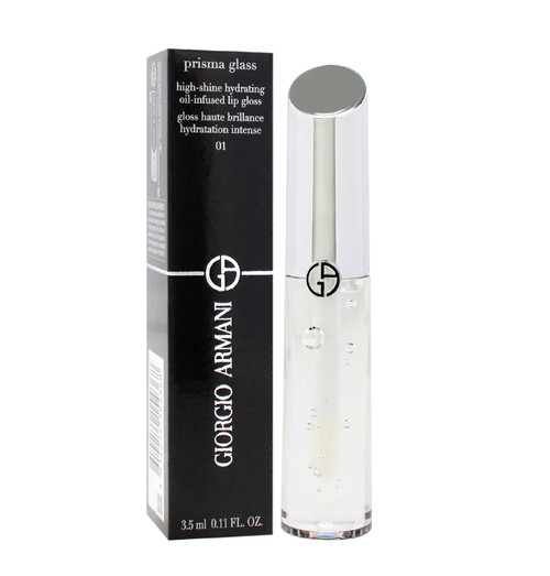 ARMANI PRISMA GLASS 0.11 LIP GLOSS #01 CLEAR SHINE