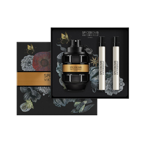 SPICEBOMB EXTREME V&R 3 PCS SET FOR MEN: 3 OZ EAU DE PARFUM SPRAY + 0.34 EAU DE PARFUM TRAVEL SPRAY + 0.34 EAU DE PARFUM TRAVEL SPRAU