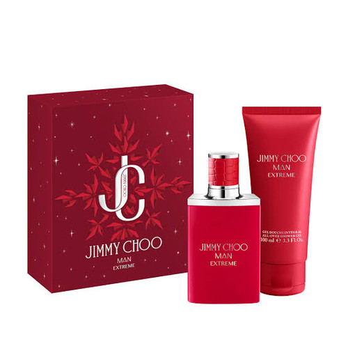 JIMMY CHOO MAN EXTREME 2 PCS SET: 1.7 EAU DE PARFUM SPRAY + 3.3 ALL OVER SHOWER GEL