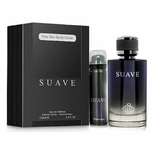 FRAGRANCE WORLD SUAVE 2 PCS SET FOR MEN: 3.4 EAU DE PARFUM SPRAY + 1.7 DEODORANT SPRAY