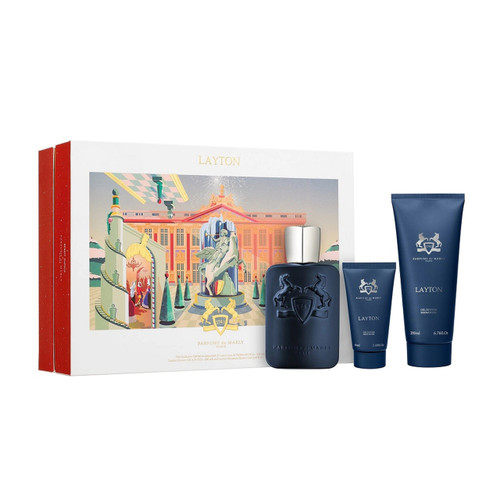 PARFUMS DE MARLY LAYTON COLLECTION 3 PCS GIFT SET FOR MEN: 4.2 EAU DE PARFUM SPRAY + 6.76 SHOWER GEL + 1.69 TRAVEL SIZE SHOWER GEL