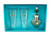 VERSACE DYLAN TURQUOISE 4 PCS SET FOR WOMEN: 3.4 EAU DE TOILETTE SPRAY + 0.16 EAU DE TOILETTE + 3.4 BODY LOTION + 3.4 SHOWER GEL (HARD BOX)