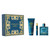VERSACE EROS EAU DE TOILETTE 3 PCS SET FOR MEN: 3.4 EAU DE TOILETTE SPRAY + 0.34 EAU DE TOILETTE TRAVEL SPRAY + 5 OZ SHOWER GEL