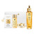 GUERLAIN ABEILLE ROYALE ADVANCED 5 PCS SET: 1.7 ADVANCED YOUTH WATERY OIL + 1.3 FORTIFYING LOTION WITH ROYAL JELLY + 7 X 0.02 DOUBLE R RENEW & REPAIR ADVANCED SERUM + 0.5 DAY CREAM + POUCH