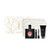 YSL BLACK OPIUM 4 PCS SET FOR WOMEN: 1.6 EAU DE PARFUM SPRAY + 1.6 BODY LOTION + 0.06 MASCARA + POUCH