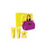 VERSACE YELLOW DIAMOND 4 PCS SET FOR WOMEN: 3 OZ EAU DE TOILETTE SPRAY + 3.4 BODY LOTION + 3.4 SHOWER GEL + BAG