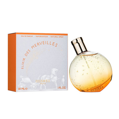 HERMES EAU DES MERVEILLES 1 OZ EAU DE TOILETTE REFILLABLE SPRAY FOR ...