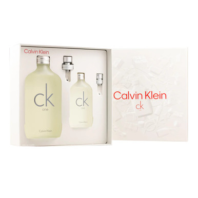 CK ONE 2 PCS SET: 6.7 EAU DE TOILETTE SPRAY + 1.6 EAU DE TOILETTE SPRAY ...