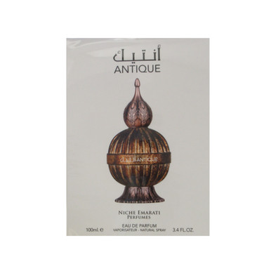 LATTAFA NICHE EMARATI ANTIQUE 3.4 EAU DE PARFUM SPRAY (METAL BOTTLE