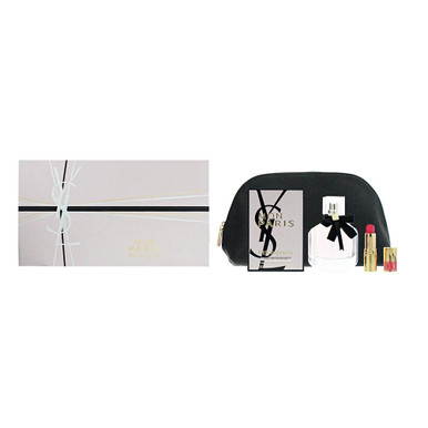 YSL MON PARIS 3 PCS SET: 1.7 EAU DE PARFUM SPRAY + LIPSTICK +