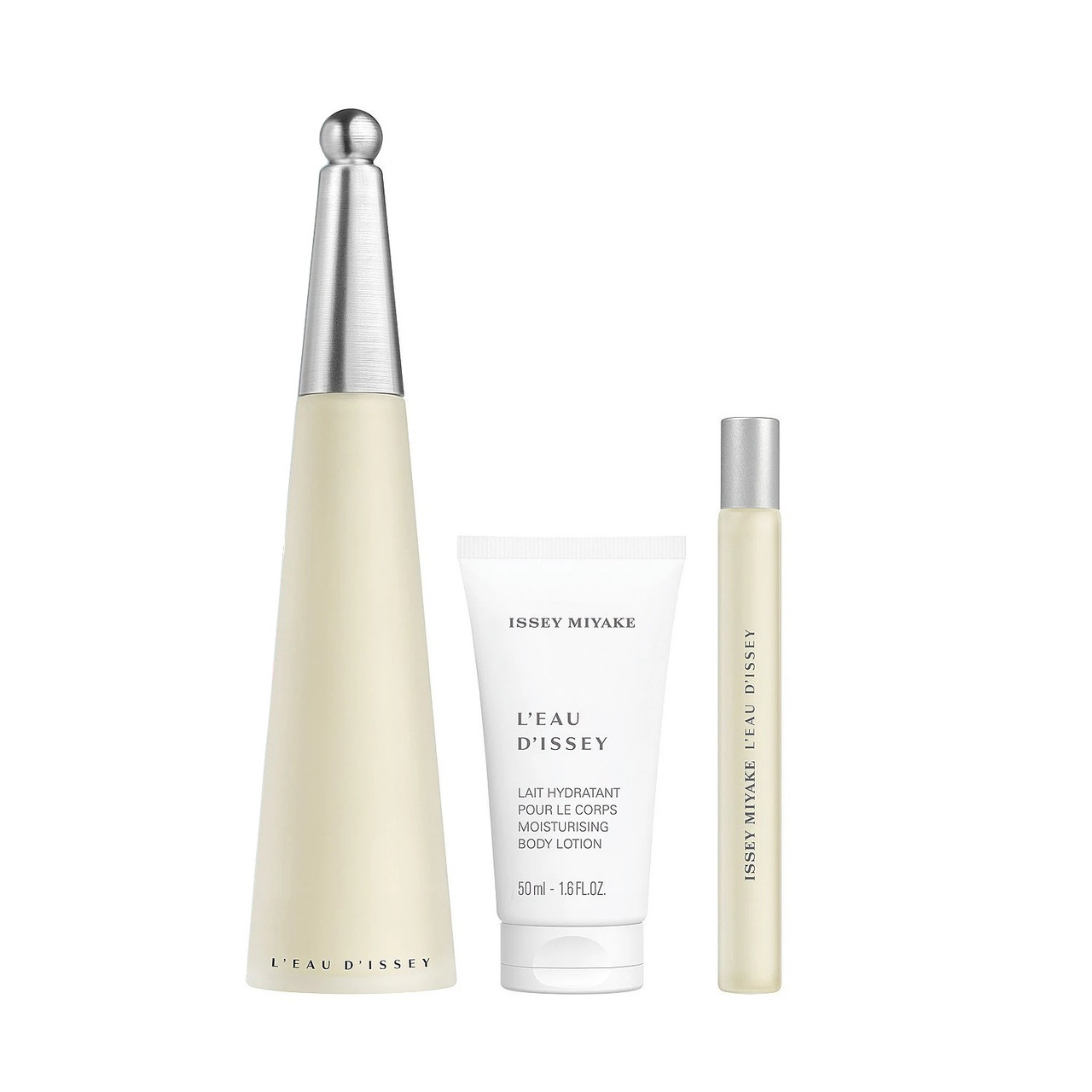 ISSEY MIYAKE 3 PCS SET FOR WOMEN: 3.3 EAU DE TOILETTE SPRAY + 0.33 EAU DE TOILETTE SPRAY + 1.6 BODY LOTION