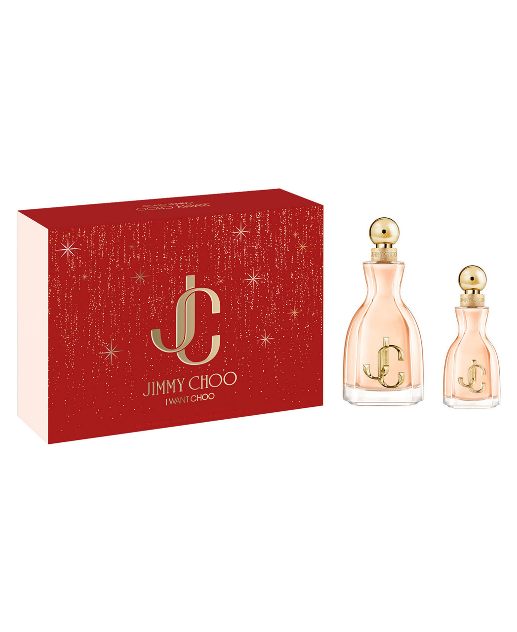 JIMMY CHOO I WANT CHOO 2 PCS SET FOR WOMEN: 3.3 EAU DE PARFUM SPRAY + 1.3 EAU DE PARFUM SPRAY