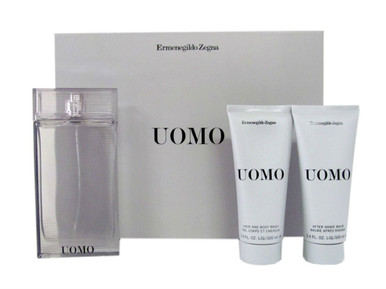 ZEGNA UOMO PCS SET: EDT SP AFTER SHAVE BALM HAIR