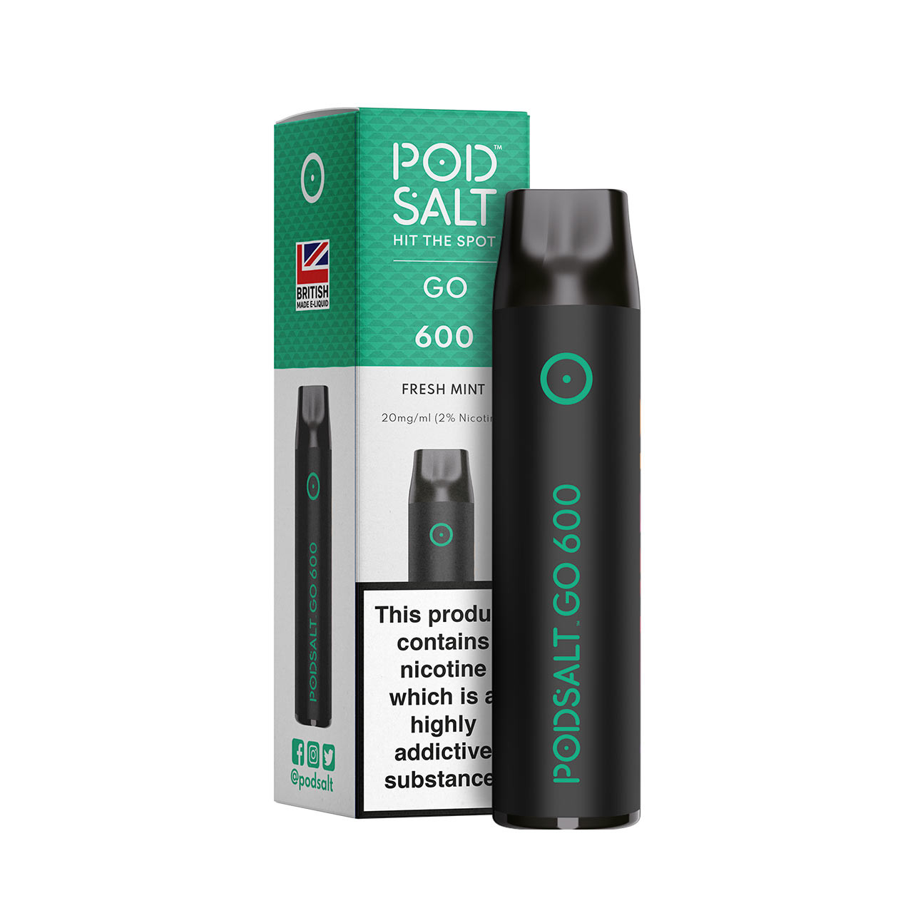 Pod Salt 600 - Fresh Mint Flavour