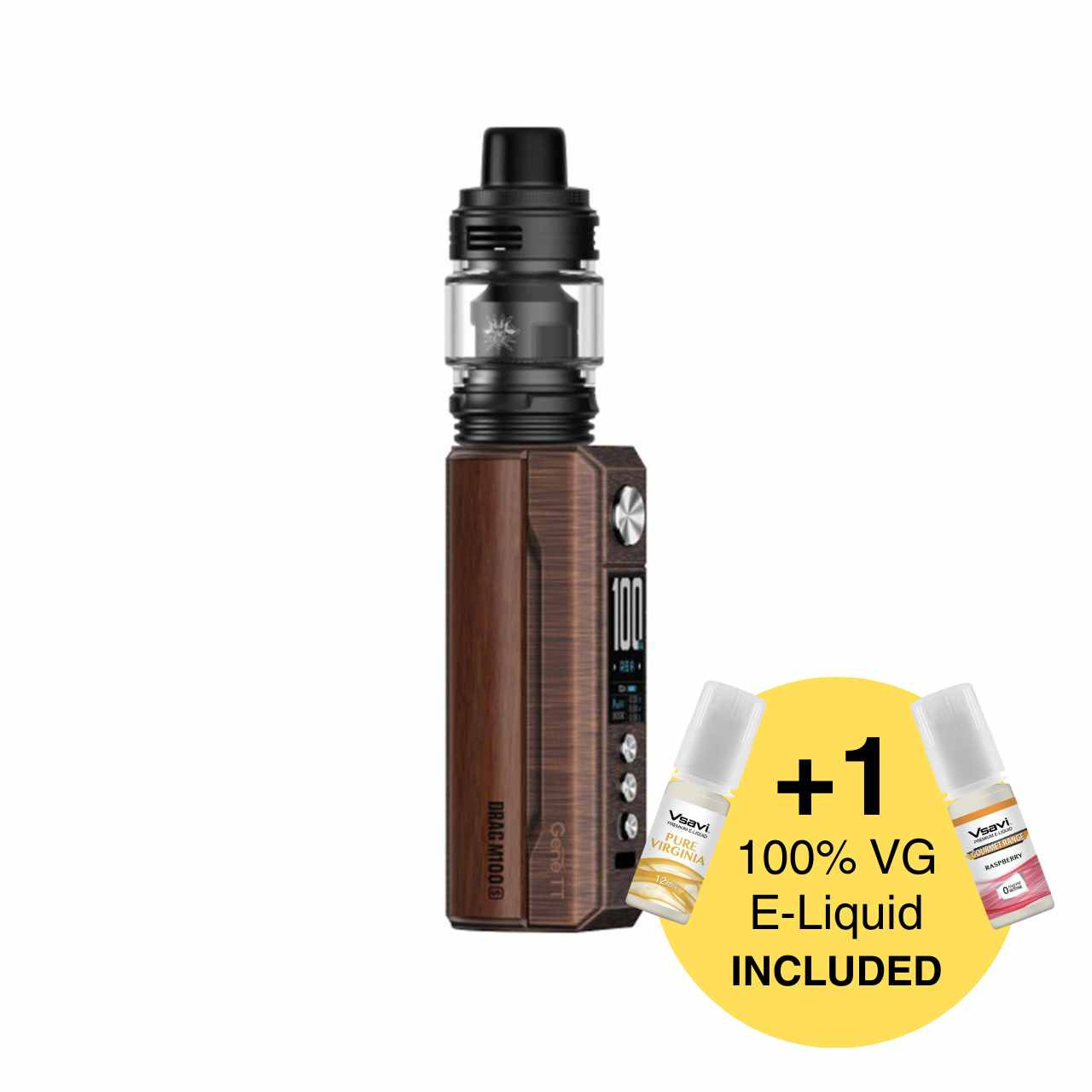 Voopoo Drag M100S With Vsavi 100% VG Vape Juice Included