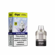 Vaporesso Dojo Blast 10K Pod and Container black grape white background
